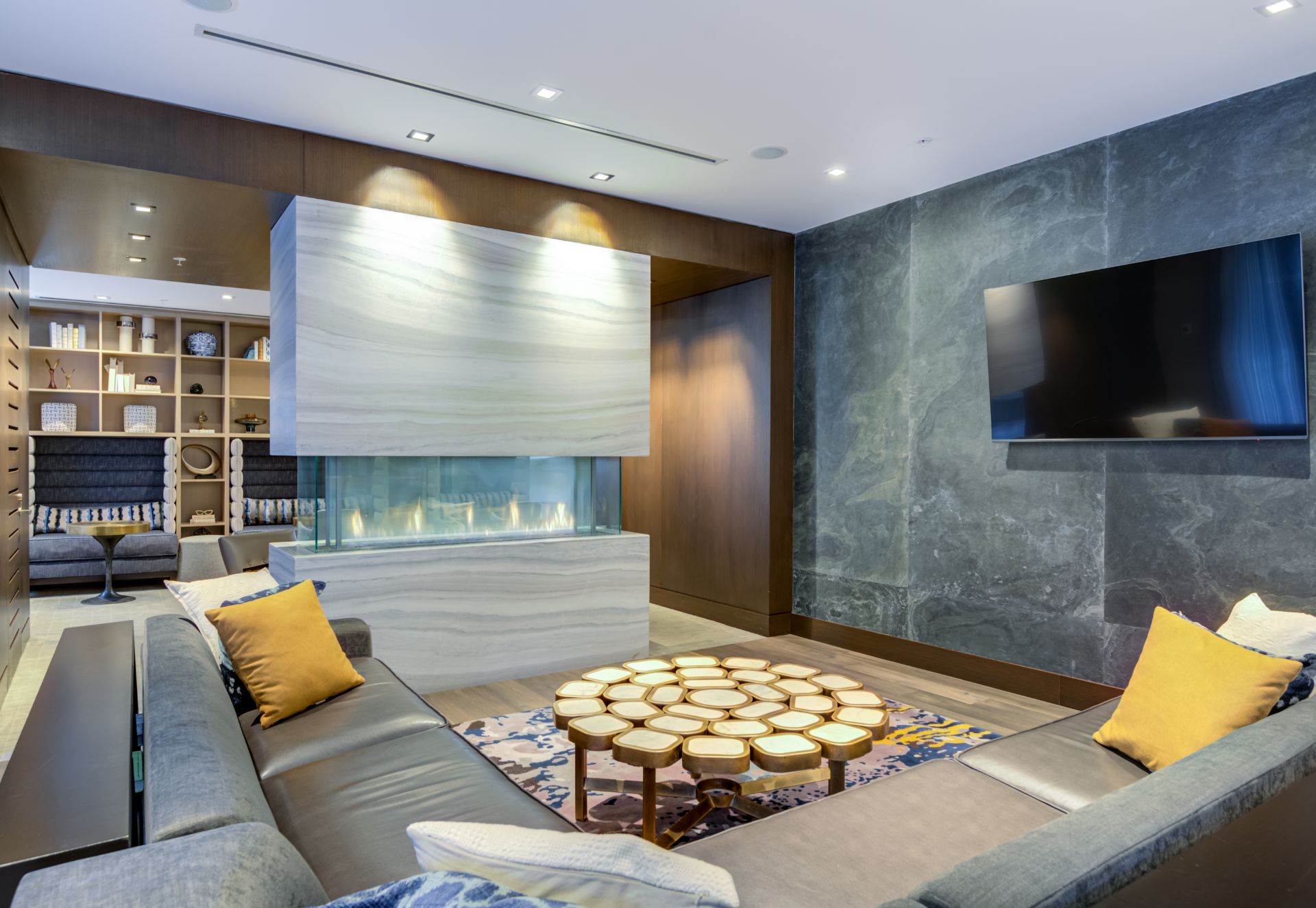 Get cozy by the fire.